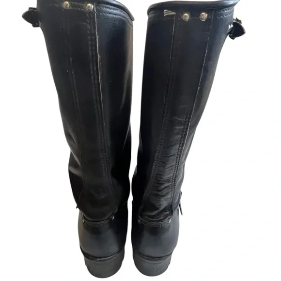 Vintage Carolina 16” Tall Engineer Harness Boots 9 R USA Made Steel Toe
